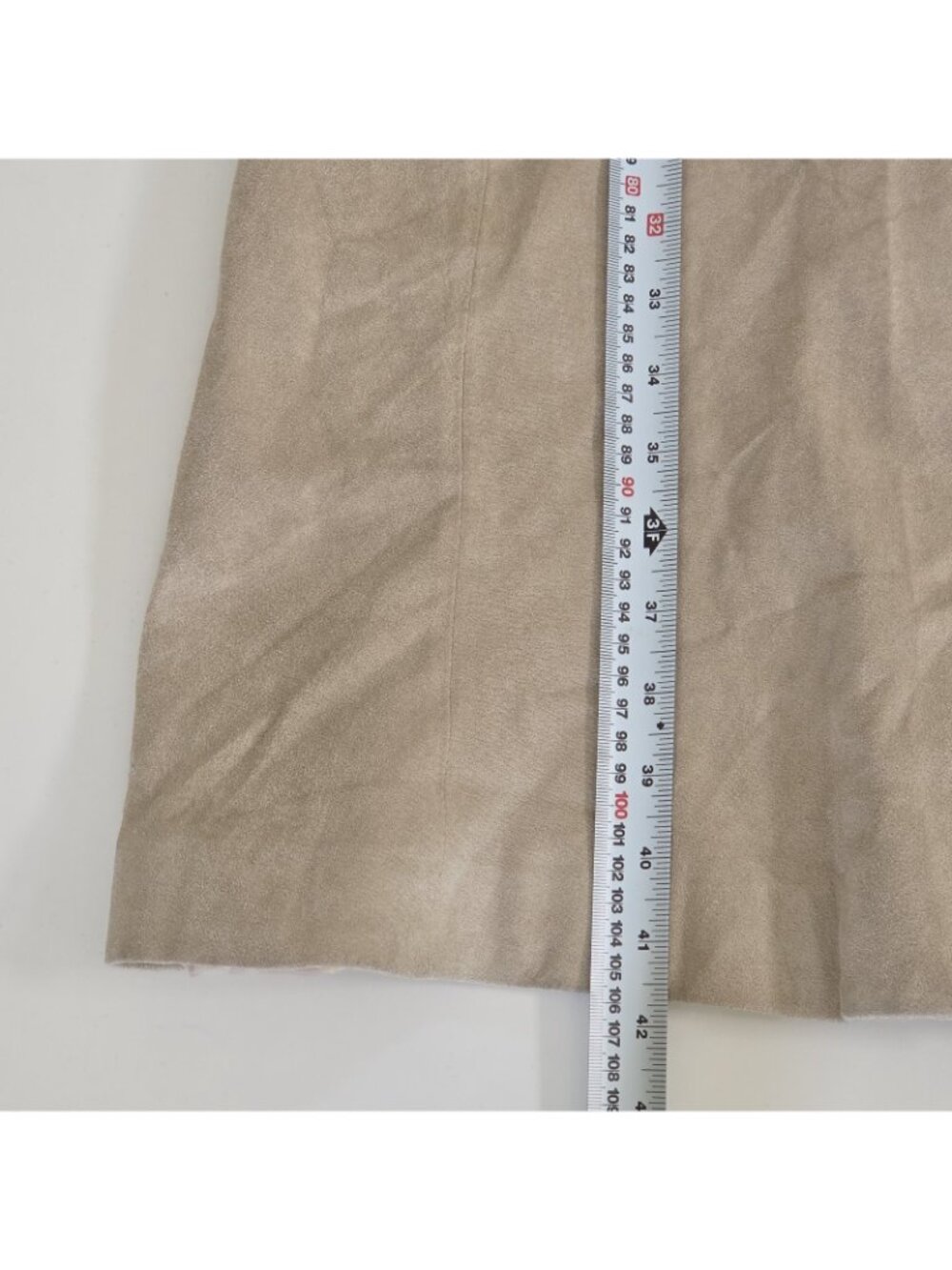 Danier Vtg Kyla Suede Trench Coat S Beige Buttons Minimalist Retro Look Edgy Nwt — image 7 of 8